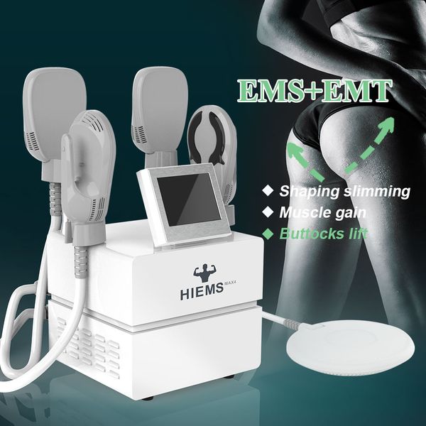 2 в 1 Hiemt Max4 Sliume Electromagnetic Musceal Building Scilpting Butt Lift Machine EMS + EMT Стимелюлятор мышц для тела Массажное оборудование