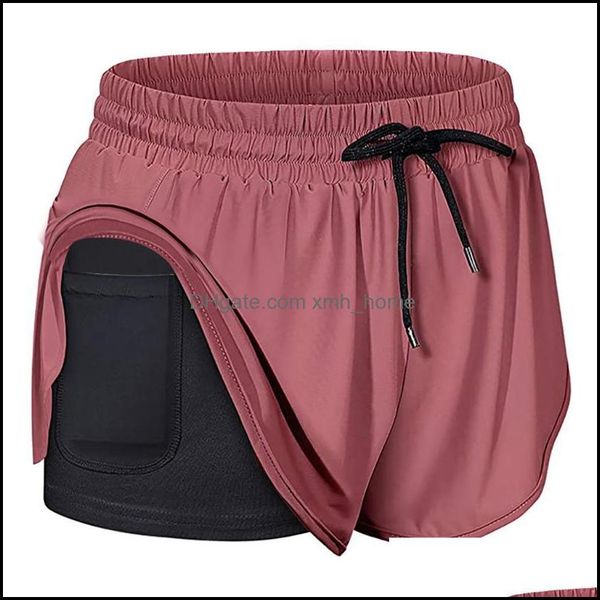 

yoga exercise wear athletic outdoor apparel & outdoorsyoga outfits women 2 in 1 running shorts elastic waist tight short woman sports fitnes, White;red