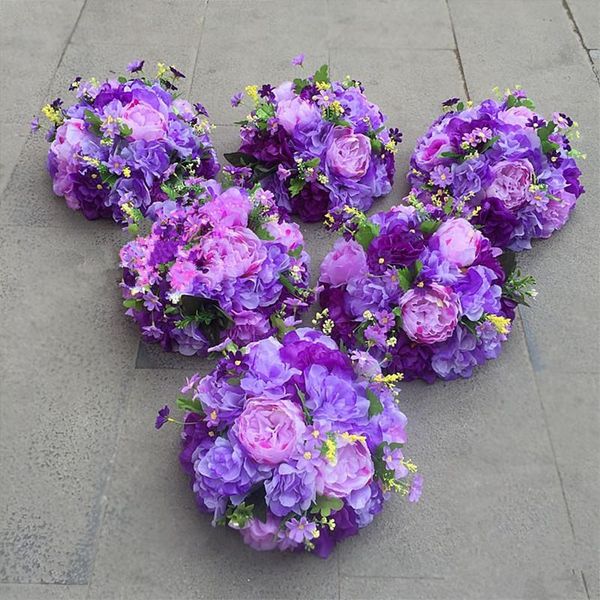 

decorative flowers & wreaths 30cm to 40cm artificial rose hydrangea kissing ball wedding road cited flower roman column lead bouquet t stati