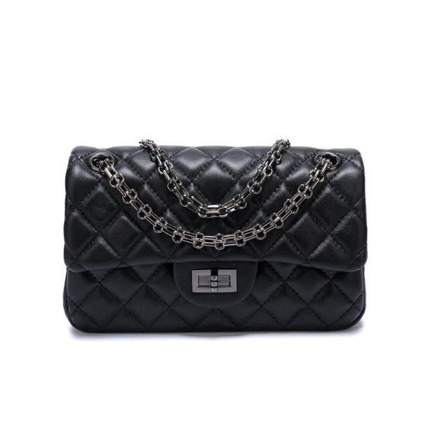 

evening bags lingge chain bag fashion women's sheepskin leather high-grade