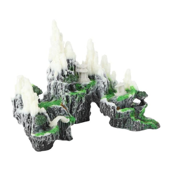 

decorations 1pc vivid lifelike fish tank mountain decor landscape craft for office