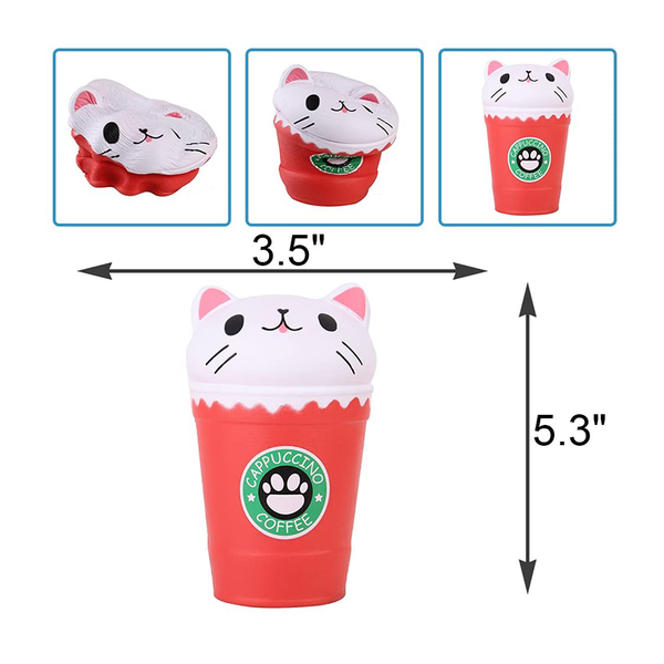 

antistresstoy squishy soft cute coffee cup cat scented squishy slow rising squeeze toy collection cure exquisite kids gift