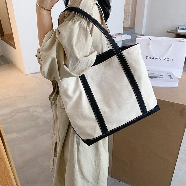 

evening bags simple casual ladies canvas one-shoulder high-quality large-capacity design outing travel fashion lightweight handbag