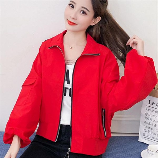 

women's jackets women jacket personality ribbon hip hop 2021 autumn fashion harajuku trend loose harbor wind plus size baseball uniform, Black;brown