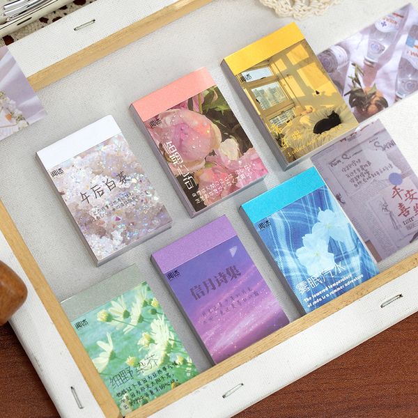 

50pcs/pack IG Style Memo Pad Kawaii Sticky Notes Writing Pads Memo Notes Scrapbook Decoration Notes For Diary Album Decoration