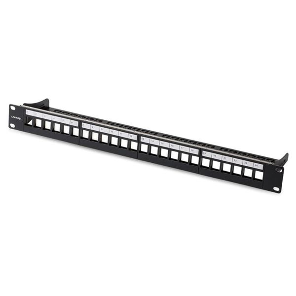 

cable adapter distribution frame 19" 1u rack 24 port unload module blank patch panel for phone/network cables keystone jack computer &