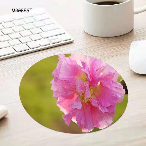 

mouse pads & wrist rests mrg round small size mouse-pad iin stock nature rubber pretty flower picture desk mat for gaming or office