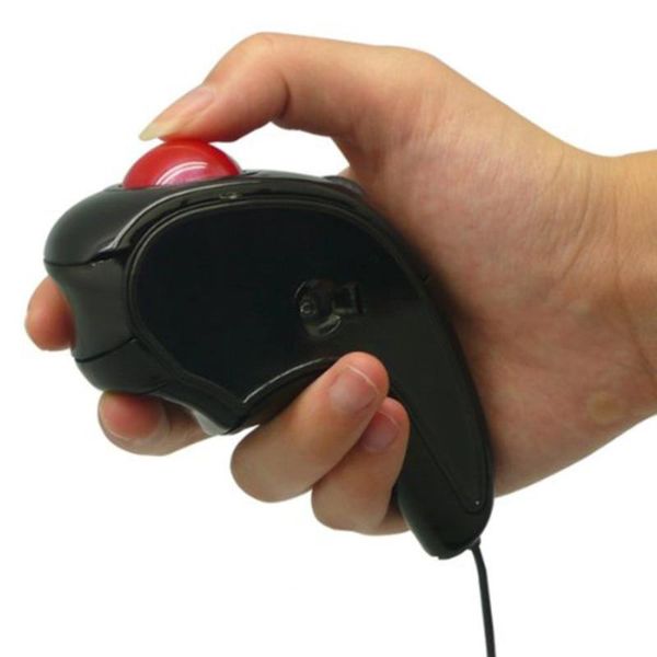 

mice thumb-controlled handheld wired trackball mouse