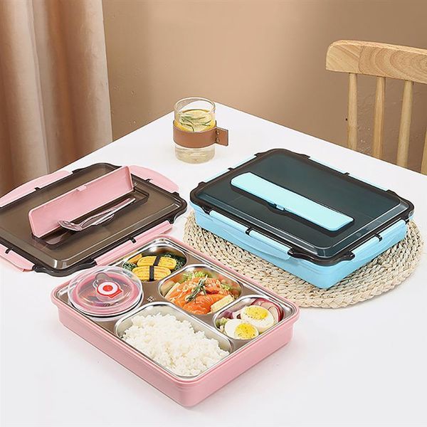 

dinnerware sets bento box odorless lunch with 5 compartments and 1 small bowl portable sealed insulated storage container tableware