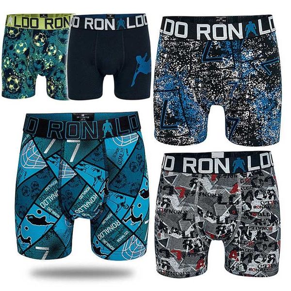 6pieces Portugal Estrela de futebol Boys multipack Boxers Dinamarca marca crianças tronco criança calcinha calça algodão calça adolescente underwear pano 211122