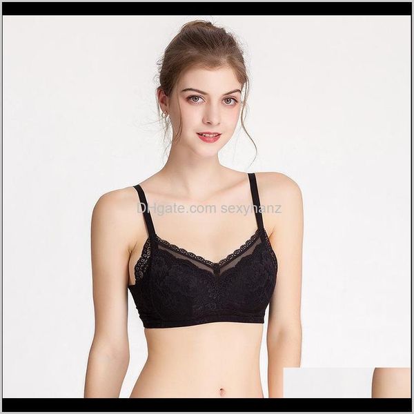 Reggiseni Intimo Abbigliamento Drop Delivery 2021 Donna Fodera in vera seta al 100% con tessuto esterno in pizzo Tutti i giorni Comodo reggiseno senza fili Brale