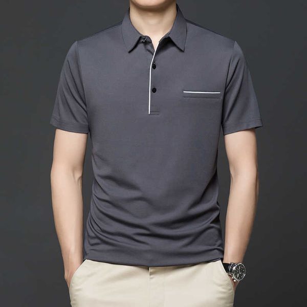 

summer lapel short sleeve tshirt for young and middleaged men simple casual pocket polo shirt, White;black