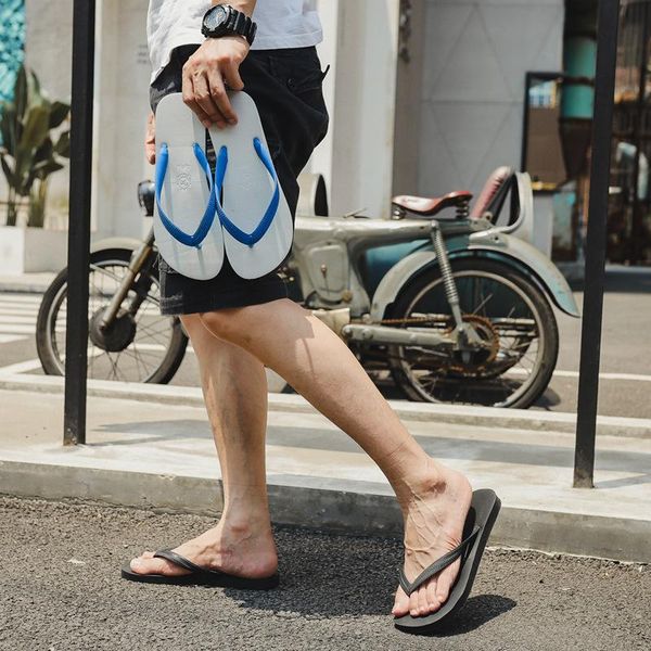 

slippers men shoes flip flops summer years style products flip-flops beach chanclas hombre, Black