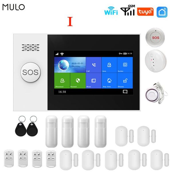 

4.3 inch ips screen wifi gsm security alarm systems for home with smart motion detector and door sensor pg107