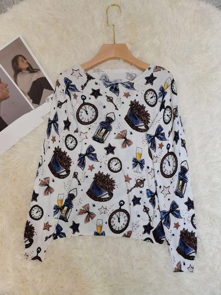 

women's sweaters wz1039 fashion 2021 runway luxury european design party style clothing, White;black