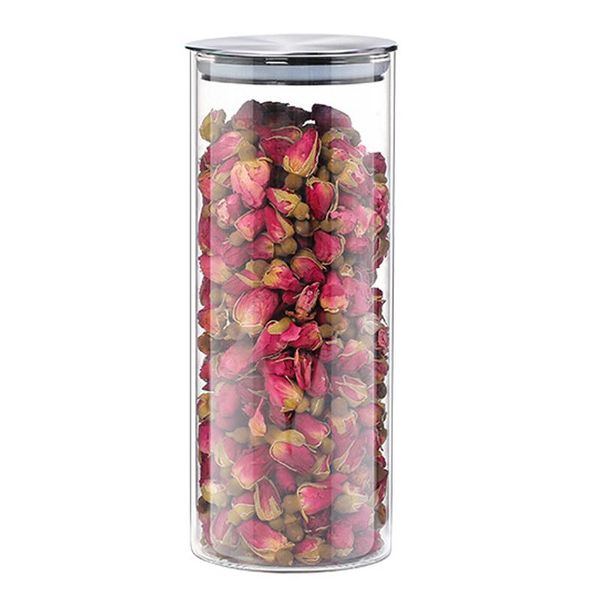

storage bottles & jars food glass jar no lead kitchen sealed with cover large capacity candy tea box 1000ml