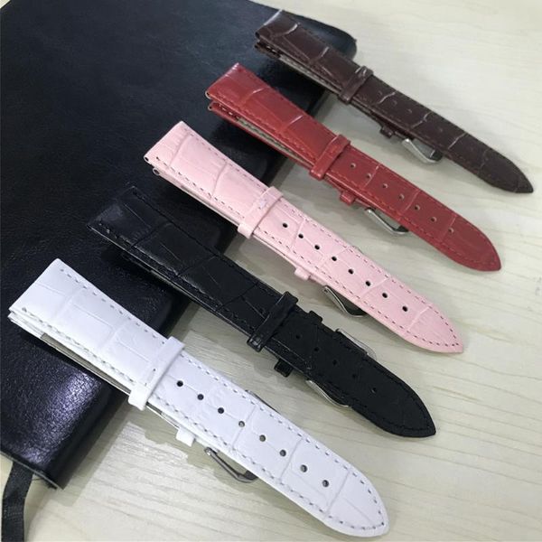 

watch bands leather strap for samsung active2 44mm 40mm sm-r820 r830 r500 r600 r810 galaxy 42 active 2 wrist band bracelet watchband, Black;brown