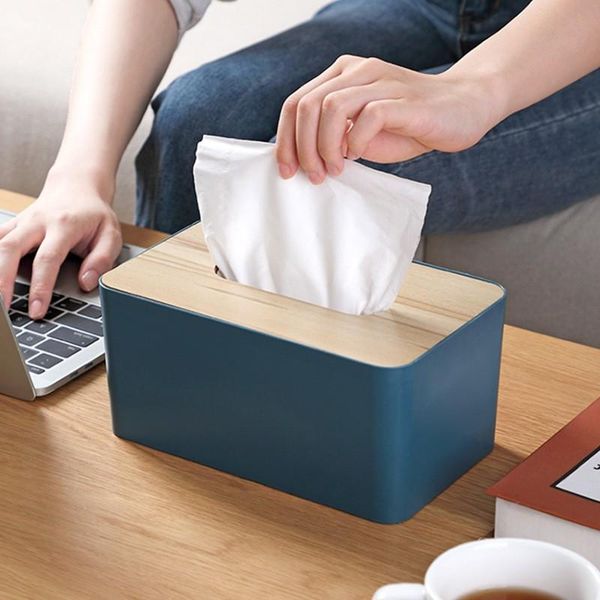 

tissue boxes & napkins nordic style box wooden cover toilet bathroom paper kitchen solid wood napkin holder case for home office organizer