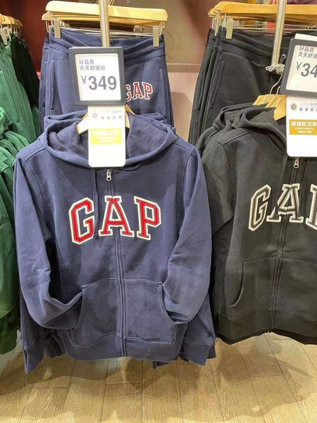 

luxury factory outlet brand hoodie gap carbon soft ground fleece sweater 618866 2021 autumn new couple hooded jacket vrr9, Black