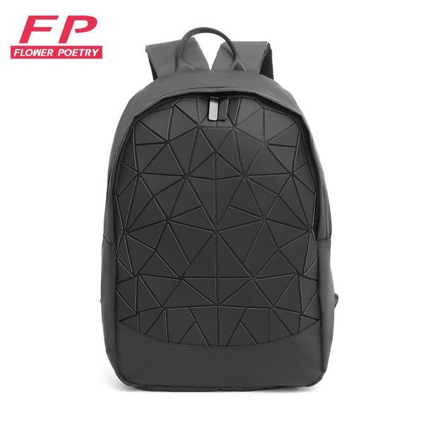 

backpack men lapbackpacks women luminous geometric fashion girl daily school bags holographic sports