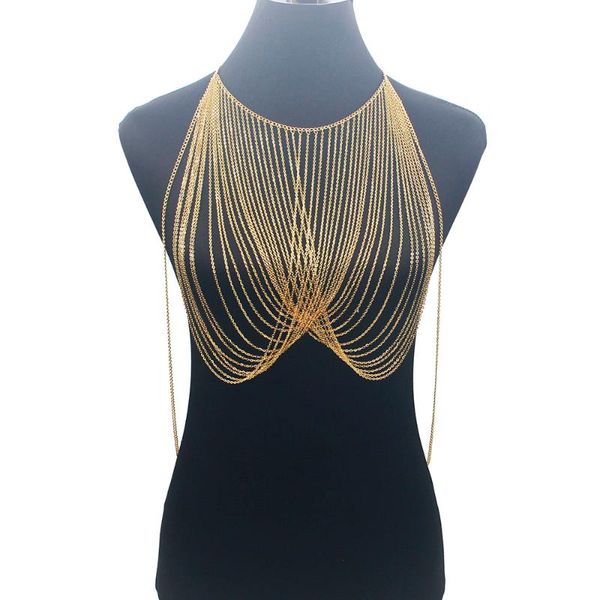 

arrival fashion body necklace chains jewelry tassel metal long by118, Silver