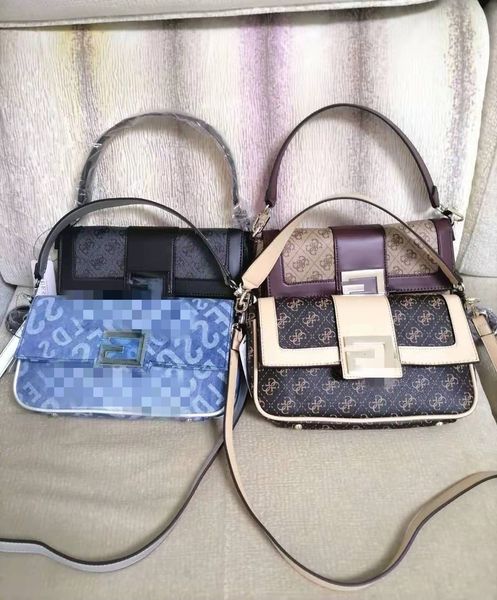 

sm758019 new women's bag big g old flower denim canvas one shoulder slant span