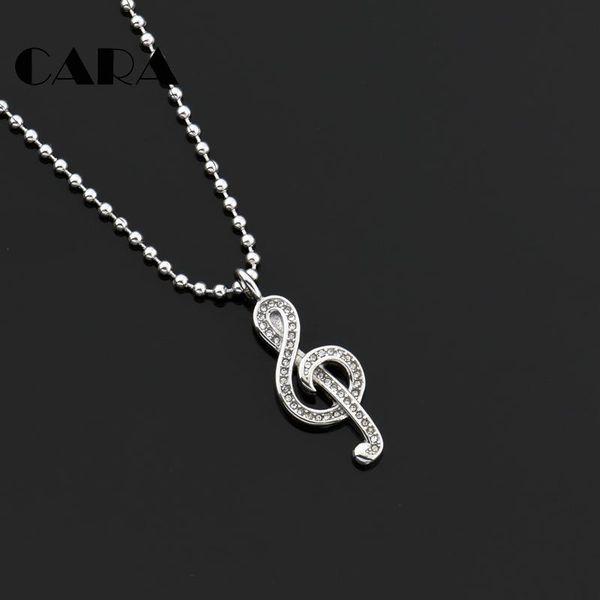 

pendant necklaces 2021 arrival 3 styles music note charm necklace womens stylish 316l fine polished stainless steel jewelry cagf0375, Silver
