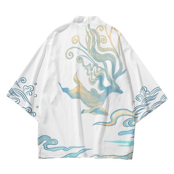 

ethnic clothing two-piece suit loose xs-6xl 5xl cetakan mitos japanese cardigan women men cosplay yukata harajuku kimono + pants sets, Red