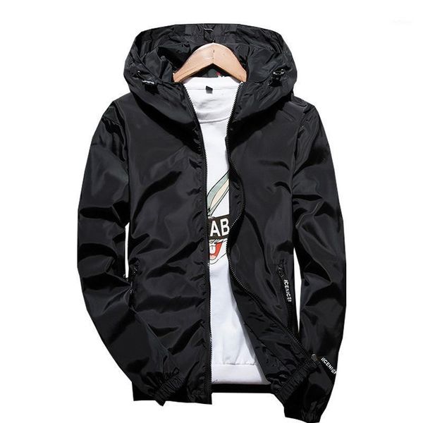 

men's jackets pilot coat summer high mountain star jacket street windbreaker hoodie zipper thin casual clothing, Black;brown