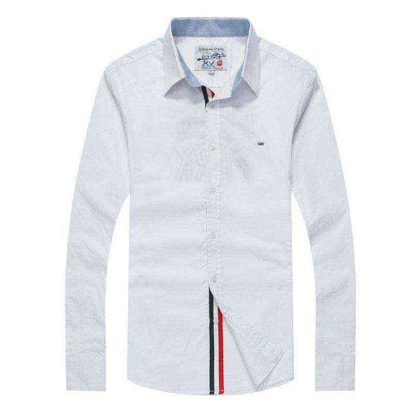 Melhor vender França marca homens business camisa casual para homens camisa de algodão macho vestido de bordado camisas sociais tamanho m para 3xl g0105