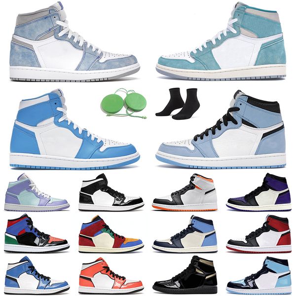 

men women basketball shoes 1s obsidian toe blue hyper royal bloodline mocha twist outdoor shadow sports sneaker