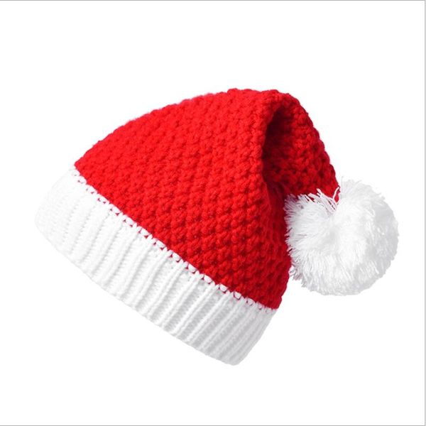 

beanies wzcx christmas party knitting winter keep warm pompom hat stitching color halloween gift men beanie women ski cap