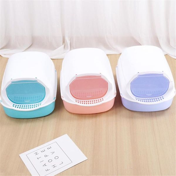 

other cat supplies full closed plastic litter box deodorant kitten anti splash toilet indoor clean sand bedpan basin cats cleaning