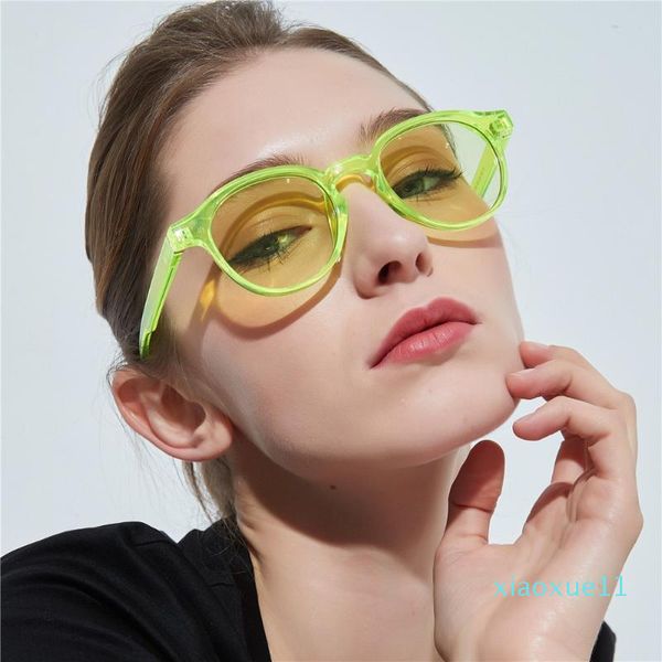

luxury- new fashion tiny round sunglasses for women rimless 2021 candy color thin small sun glasses for women futuristic style uv400 nx, White;black