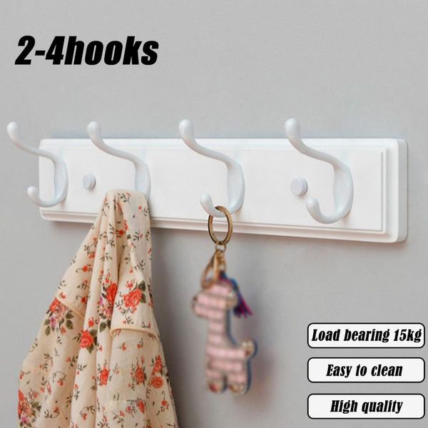 

2/3/4 hooks wall mounted coat hook towel hanger hat bag rack living bedroom bathroom household products & rails