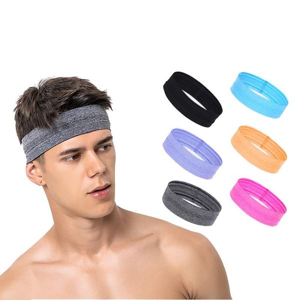 

outdoor sports headband portable fitness hair bands man woman wrap brace elastic cycling yoga running exercising sweatband, Yellow;black