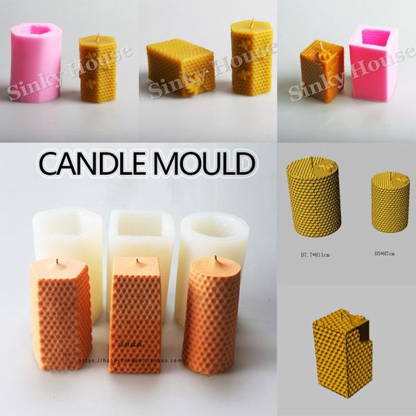 

craft tools honeycomb candle silicone mold several geometry diy handmade