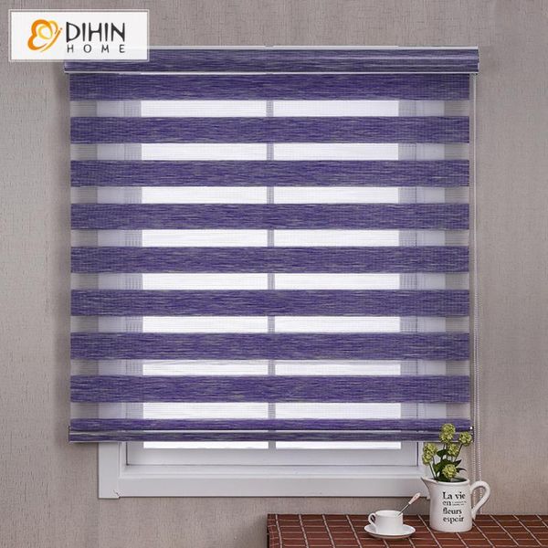 

blinds dihin home luxury linen color customized zebra water proof day night double layer rollor blind window curtains