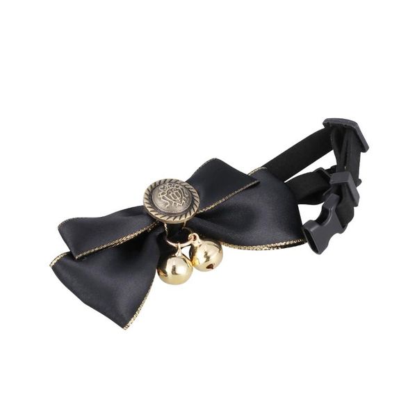 

cat collars & leads bow-knot collar fashion bell puppy pet neck accessories stylish supplies lovely necklace for dog cats (black, s