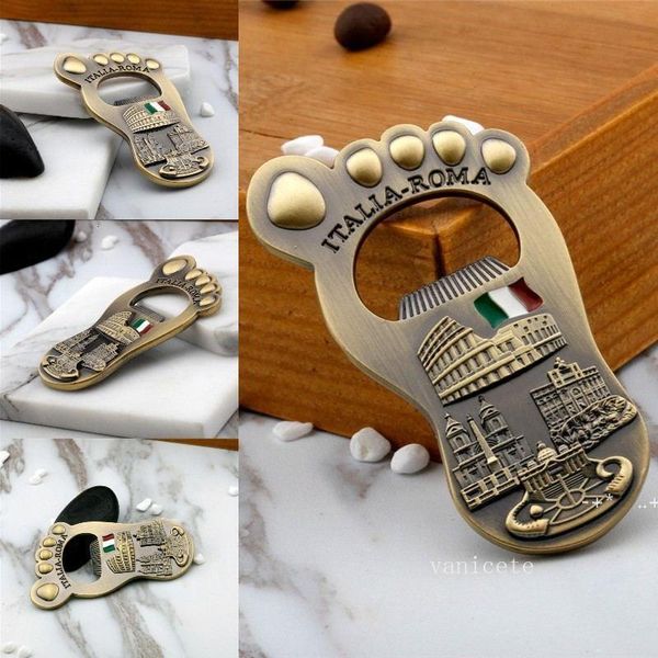 Design creativo Italia Apribottiglie per birra Magnete per frigorifero Regalo per baby shower Bomboniere per feste di matrimonio Apriscatole a forma di piede ZC887