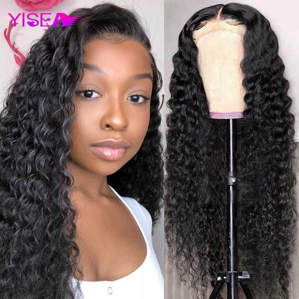 

hair brazilian wigs curly lace front deep wave frontal 13x4 closure pre-plucked, Black;brown