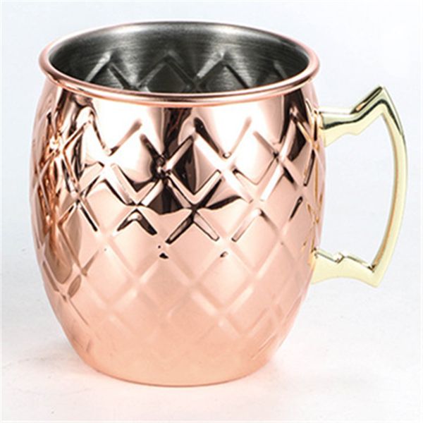 

18oz hammered copper plated moscow mule mug beer cup coffee cups mugs travel