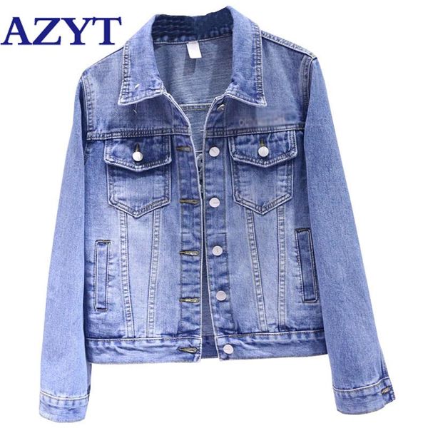 

women's jackets azyt 2021 women korean embroidery short denim jacket spring autumn casual outdoor female, Black;brown