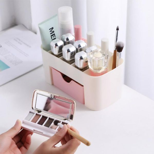 

storage boxes & bins drawer cosmetic plastic makeup organizer large capacity with cotton swab stick case holder jewelry boxs