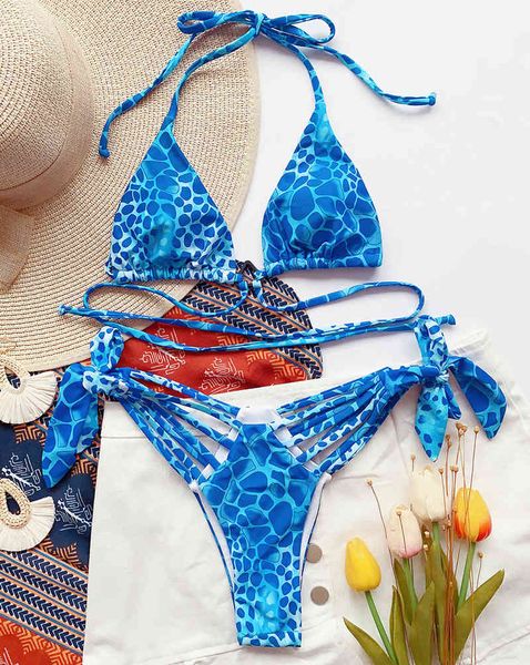 

new leopard thong 2021 women swimwear female swimsuit two pieces bikini set hlater bather bandage bathing suit swiming