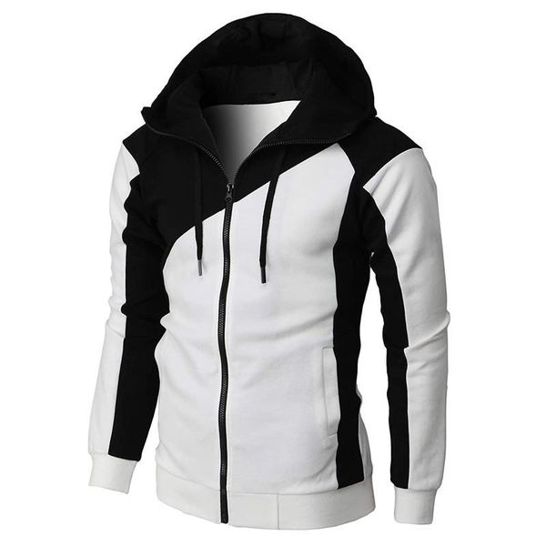 

men's hoodies & sweatshirts the 2021 autumn/winter zipper male hooded jacket fleece leisure fashion long sleeve movement, Black