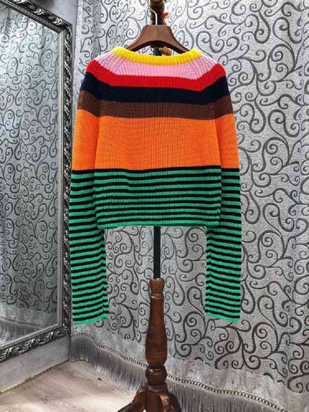 

sweaters long slweeve autumn winter fashion pullovers ladies striped patterns knitting casual basic sweaters female, White;black