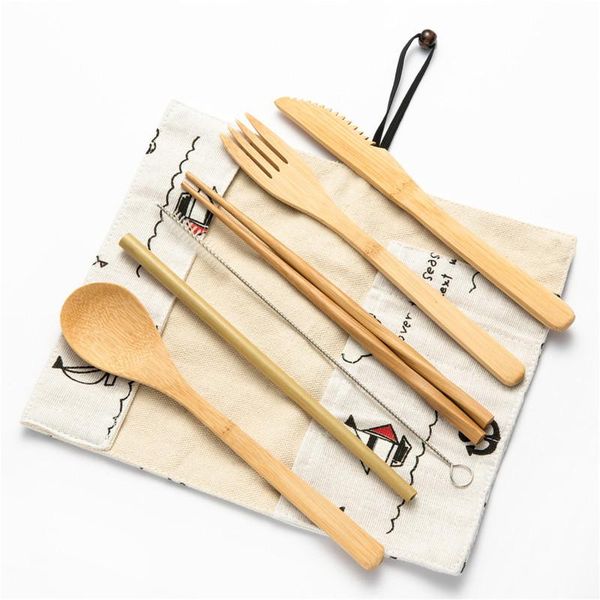 

dinnerware sets portable flatware set beautiful tableware wooden appliances container for bamboo cutlery picnic spoon wood camping table