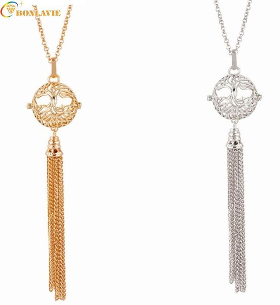 

pendant necklaces aroma diffuser necklace perfume essential oil hope tree pattern open locket for pregnant woman, Silver