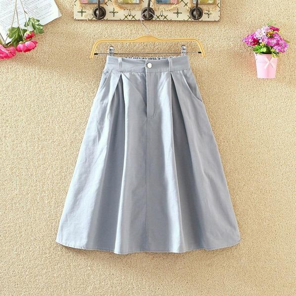 

skirts summer casual streetwear skirt womens ladies a-line pencil front button high waist small pockets, Black